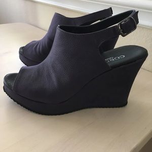 Cordani Wellesley Purple Peep Toe Wedges